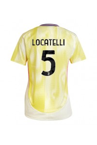 Juventus Manuel Locatelli #5 Fotballdrakt Borte Klær Dame 2024-25 Korte ermer